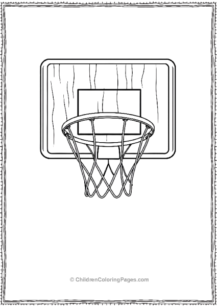 Basketball Hoop With Wooden Backboard Free PDF Printable