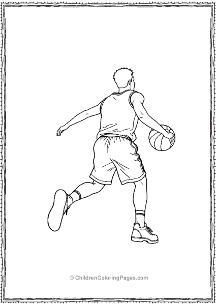 Basketball Player Behind The Back Dribble Free PDF Printable