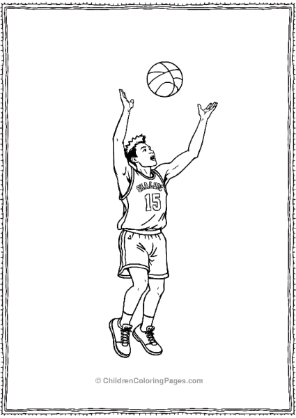 Basketball Player Celebrating A Three Pointer Free PDF Printable