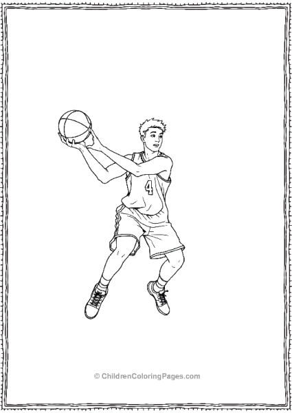 Basketball Player No Look Pass Free PDF Printable