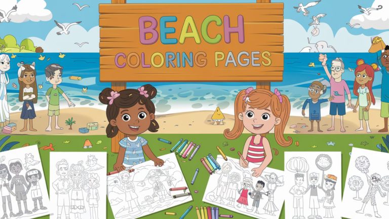 Beach Coloring Pages