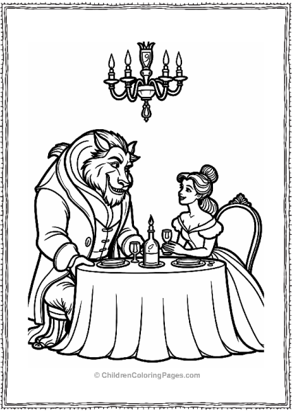 Beauty And The Beast At Dinner Free PDF Printable