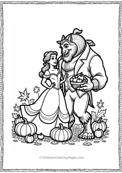 Beauty And The Beast At The Autumn Festival Free PDF Printable