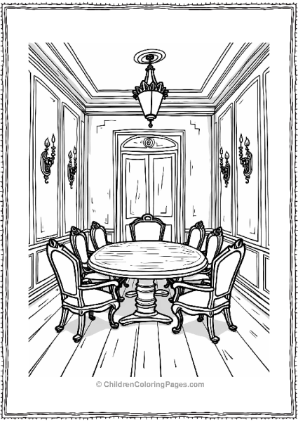 Beauty And The Beast Grand Dining Room Free PDF Printable