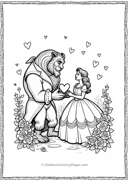 Beauty And The Beast On Valentine’s Day Free PDF Printable