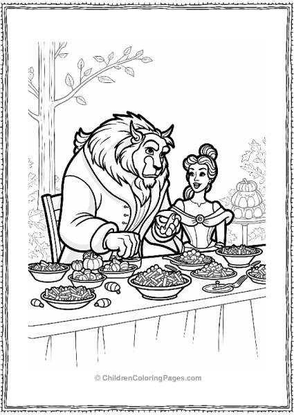 Beauty And The Beast Thanksgiving Feast Free PDF Printable