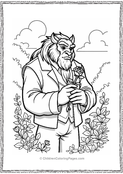 Beauty And The Beast The Beast With A Rose Free PDF Printable