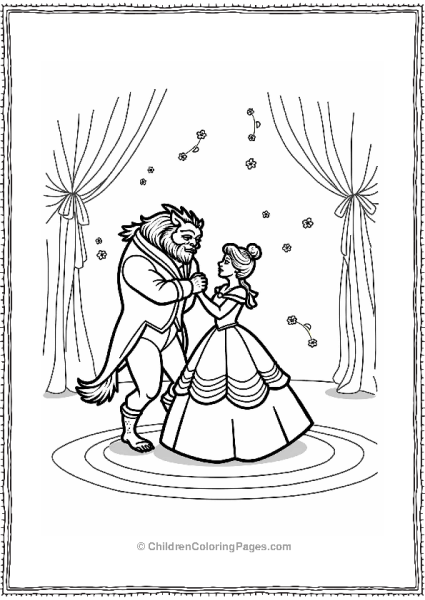 Belle And The Beast Dancing In The Ballroom Free PDF Printable