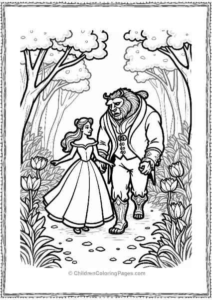 Belle And The Beast In The Enchanted Forest Free PDF Printable