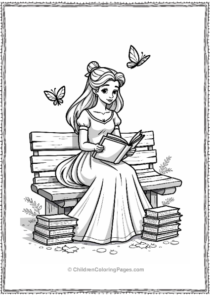 Belle Reading In The Village Square Free PDF Printable