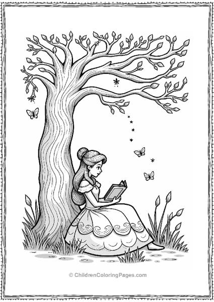 Belle Reading Under A Whimsical Tree Free PDF Printable