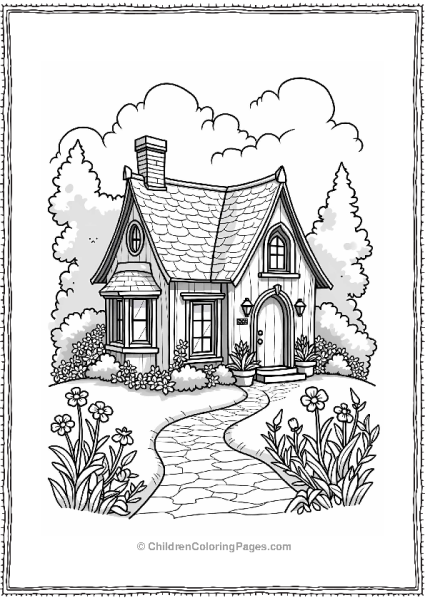 Belle’s Cottage With Blooming Garden Free PDF Printable