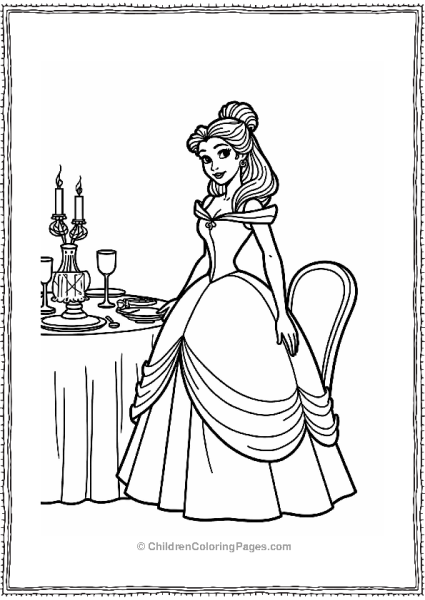 Belle’s Elegant Dress At Dinner Free PDF Printable