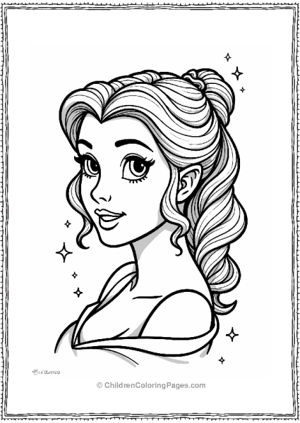 Belle’s Elegant Hairstyle In The Ballroom Free PDF Printable