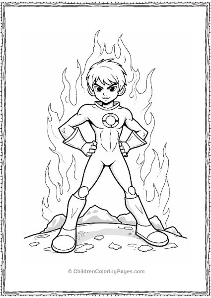 Ben 10 Ben Transformed Into Heatblast Free PDF Printable