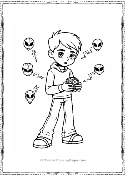 Ben 10 Ben With The Omnitrix Free PDF Printable