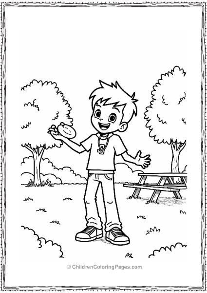 Ben 10 Playing With Friends In The Park Free PDF Printable