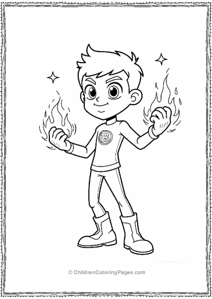 Ben 10 Transforming Into Heatblast Free PDF Printable