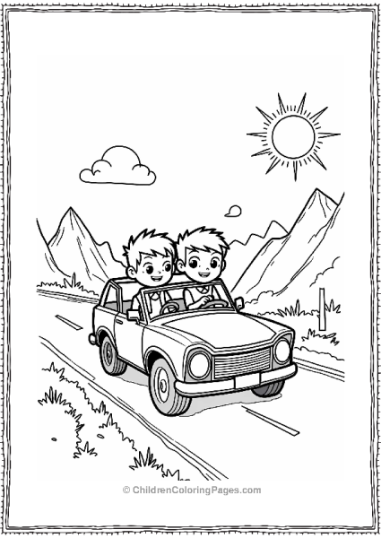 Ben And Grandpa Max On A Road Trip Free PDF Printable