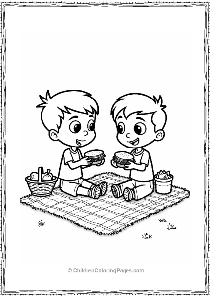 Ben And Gwen Sharing A Snack Free PDF Printable