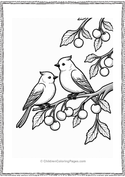 Birds In A Cherry Tree Free PDF Printable