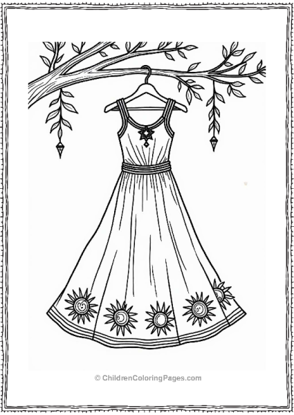 Bohemian Style Dress Under A Tree Free PDF Printable