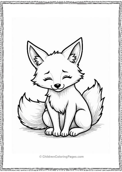 Bored Fox Resting Free PDF Printable