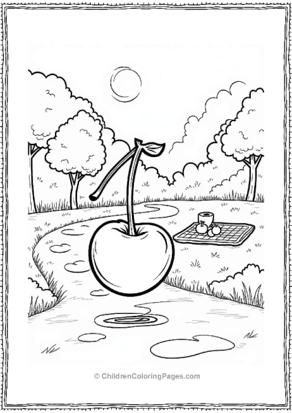 Bouncing Cherries In A Park Free PDF Printable