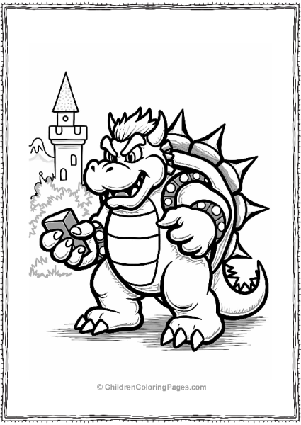 Bowser Playing A Mini Game Free PDF Printable