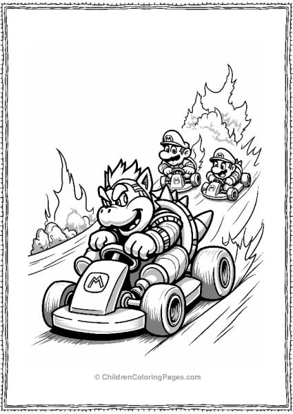 Bowser’s Challenge Racing Against Mario Free PDF Printable