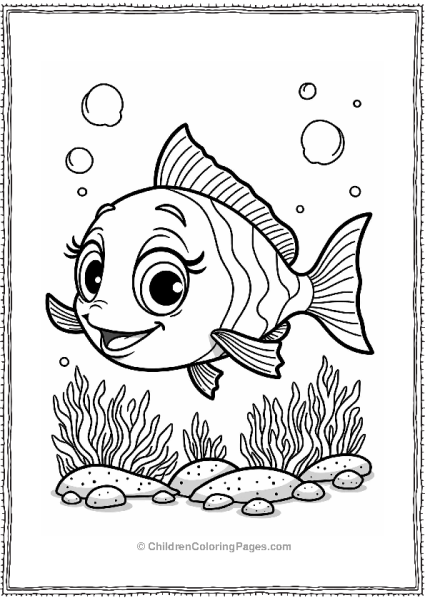 Bubbles The Fish In A Coral Reef Cartoon Network Free PDF Printable