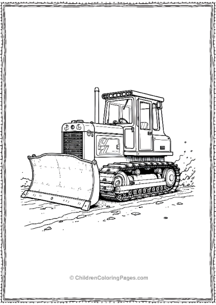 Bulldozer Clearing Dirt In 1920’s Free PDF Printable