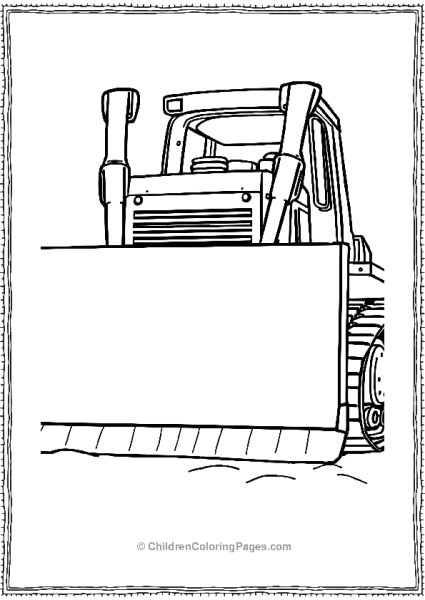 Bulldozer Closeup Free PDF Printable