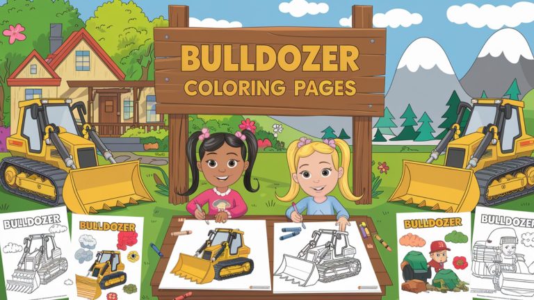 Bulldozer Coloring Pages