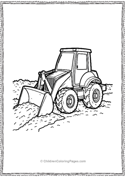 Bulldozer Digging Earth Free PDF Printable