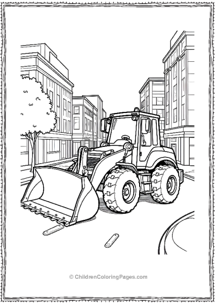 Bulldozer Helping To Widen A Road Free PDF Printable