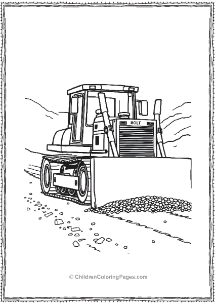 Bulldozer Leveling Gravel Free PDF Printable