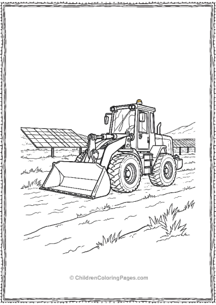 Bulldozer Levelling Ground For Solar Panels Free PDF Printable