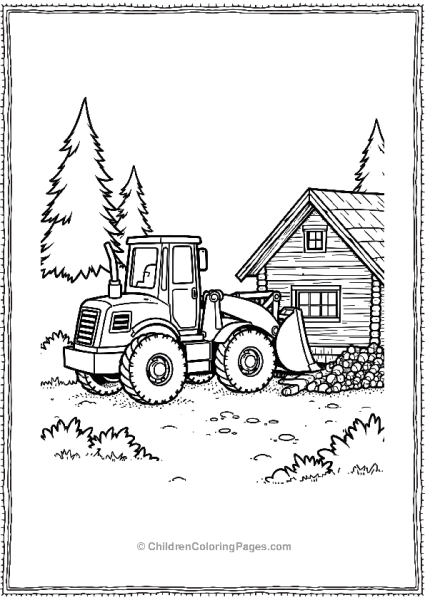 Bulldozer Moving Logs Free PDF Printable