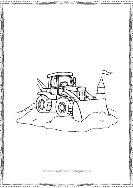 Bulldozer Piling Up Sand Free PDF Printable