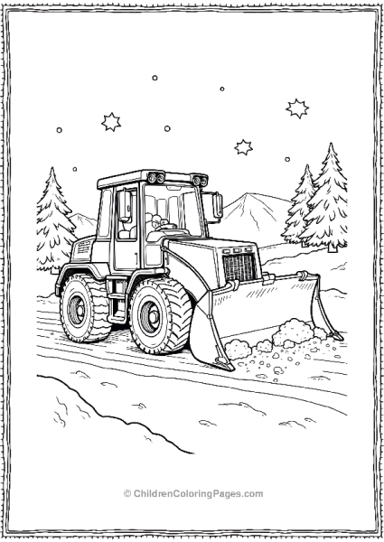 Bulldozer Ploughing Snow Free PDF Printable