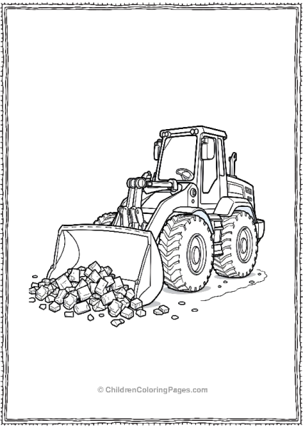 Bulldozer Pushing Debris In For Recycling Free PDF Printable