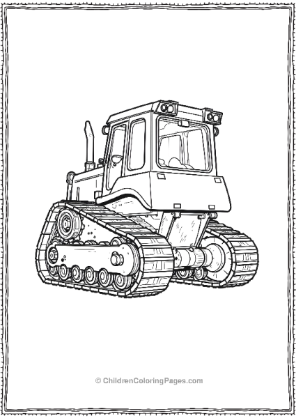 Bulldozer With Visible Gears And No Blade Free PDF Printable