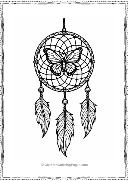 Butterfly Dreamcatcher Design Free PDF Printable