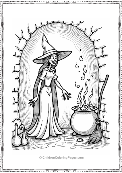 Cackling Witch In Her Lair Free PDF Printable