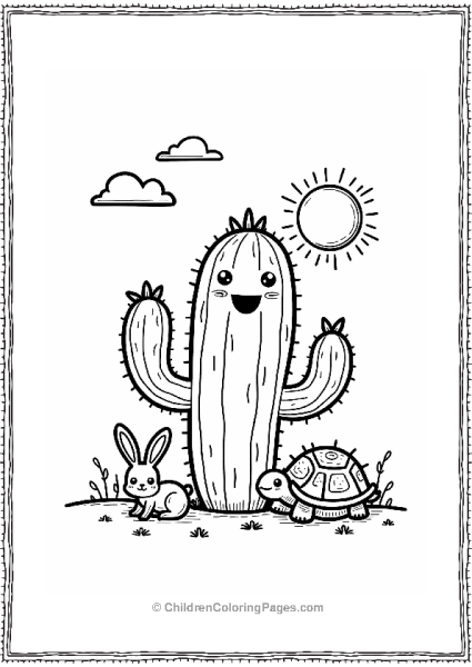 Cactus And Friends In The Desert Free PDF Printable