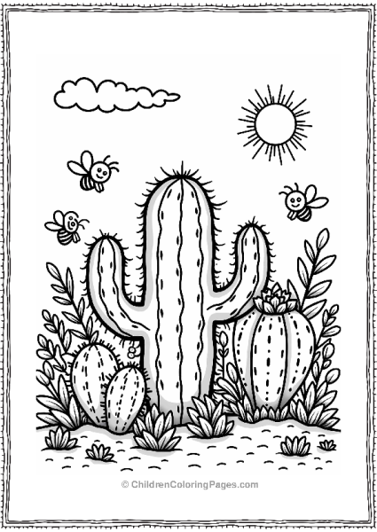 Cactus Garden In Spring Free PDF Printable