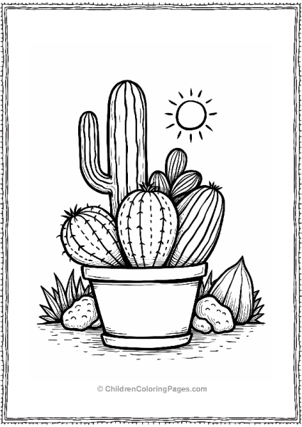 Cactus Garden In The Desert Free PDF Printable