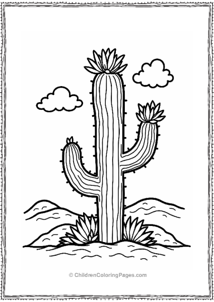 Cactus In Bloom Free PDF Printable