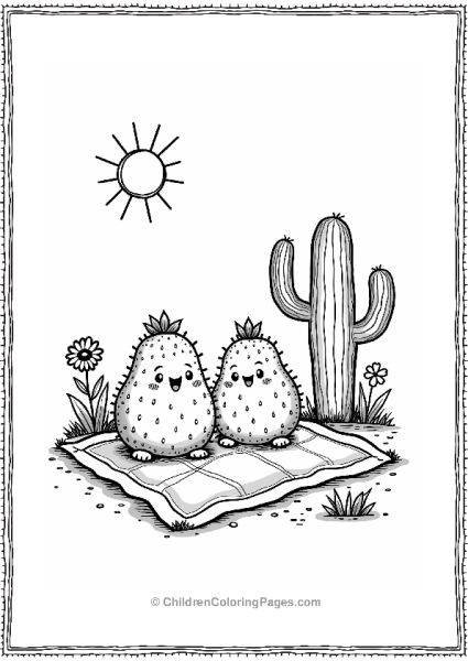 Cactus Picnic Party In The Desert Free PDF Printable